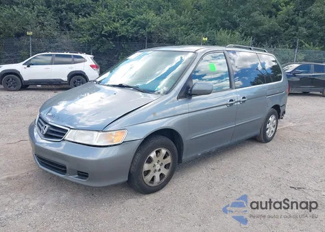 2002 Honda Odyssey Ex из США, поврежденный, VIN 2HKRL18602H515843